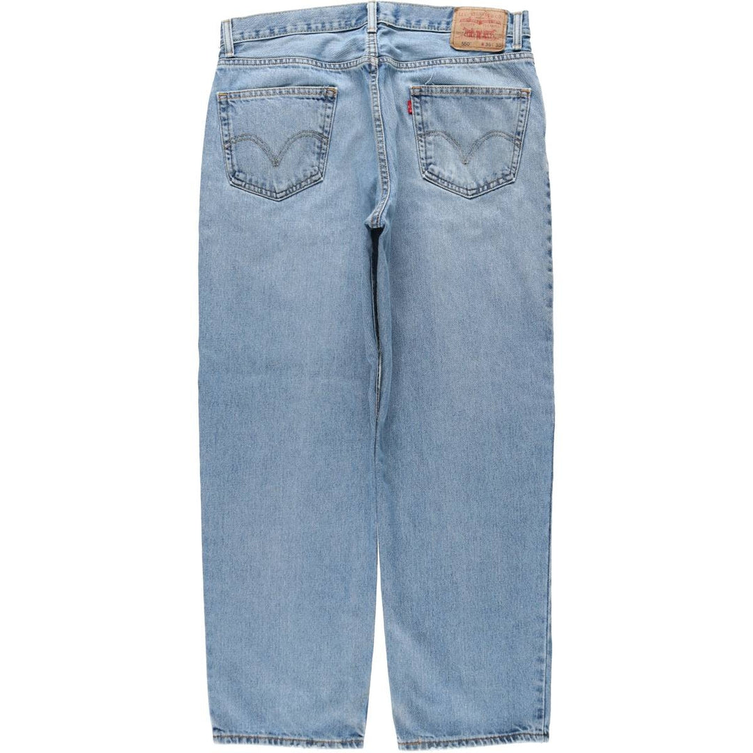 Levi's 550 Relaxed Fit Tapered Denim Pants for Men, W36 cotton blue type Vintage Second Hand