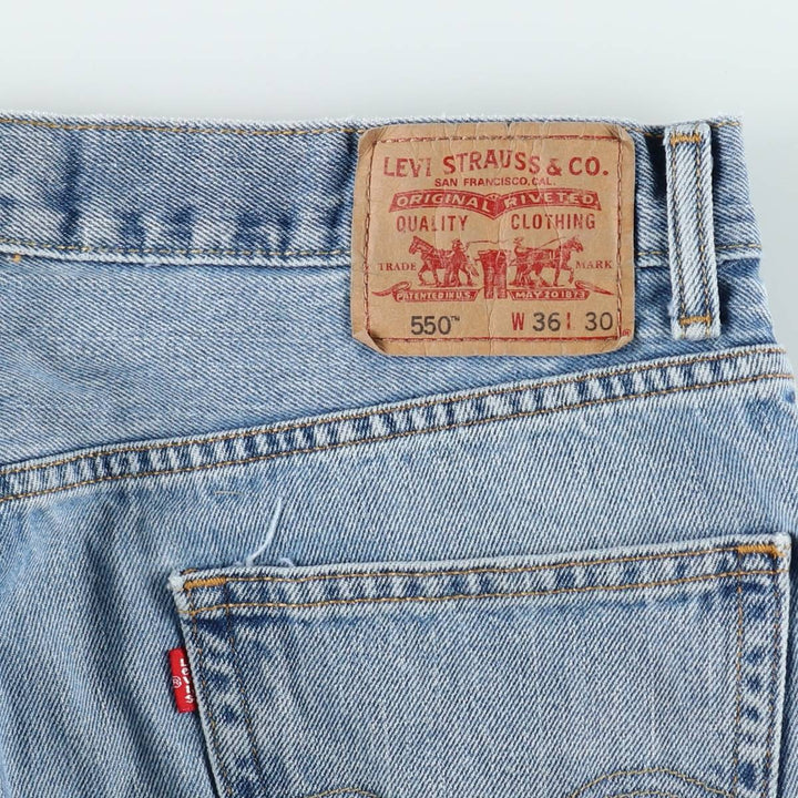 Levi's 550 Relaxed Fit Tapered Denim Pants for Men, W36 cotton blue type Vintage Second Hand