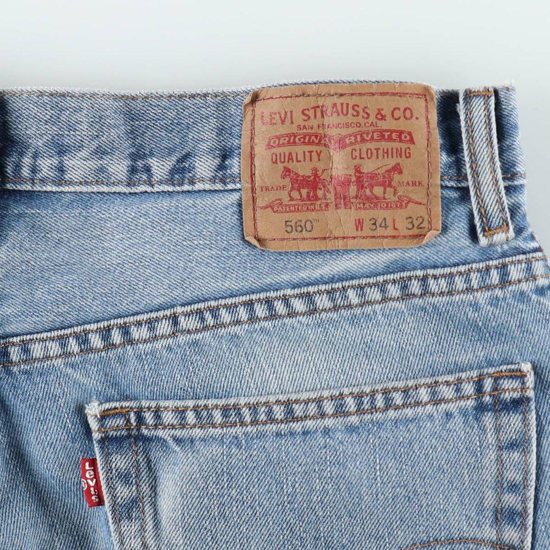 Levi's 560 COMFORT FIT tapered denim pants for men, size w35 cotton blue type Vintage Second Hand