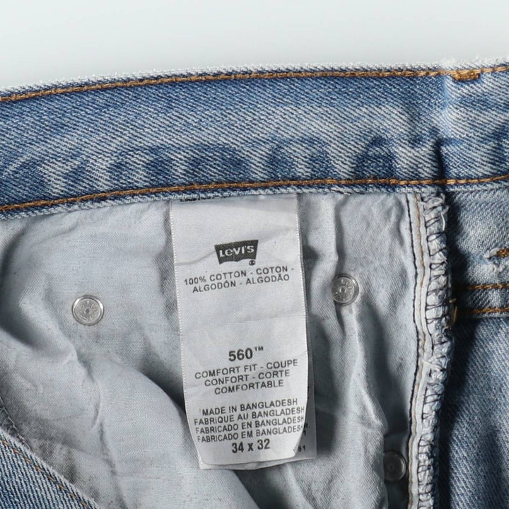 Levi's 560 COMFORT FIT tapered denim pants for men, size w35 cotton blue type Vintage Second Hand
