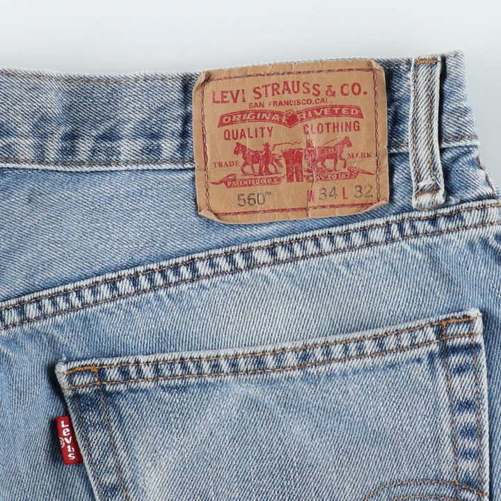 Levi's 560 COMFORT FIT tapered denim pants for men, size w35 cotton blue type Vintage Second Hand