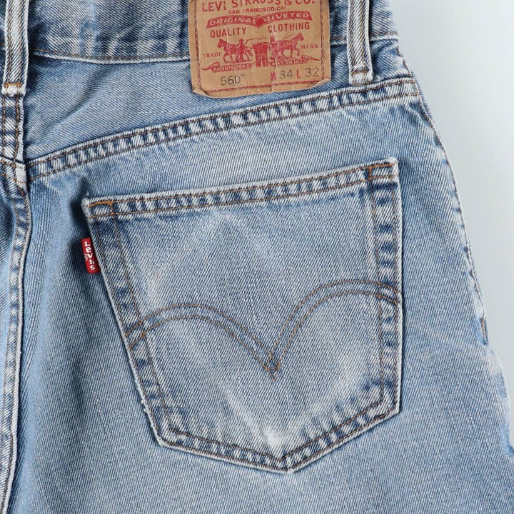 Levi's 560 COMFORT FIT tapered denim pants for men, size w35 cotton blue type Vintage Second Hand