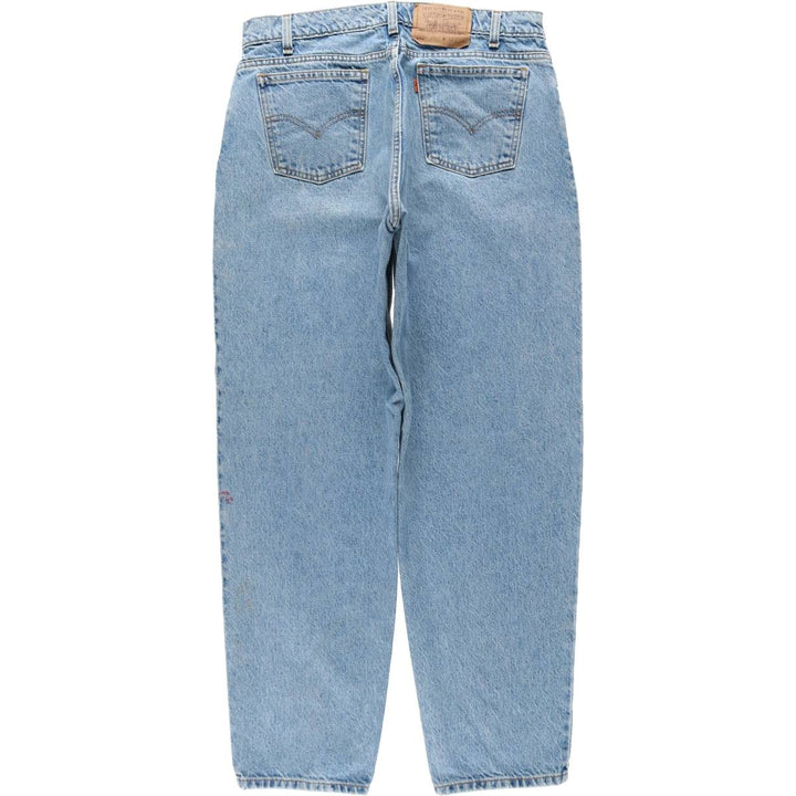 Levi's 560 Loose Fit Tapered Leg Orange Tab Tapered Denim Pants, Men's Size W34 (approx.), Vintage cotton blue type Vintage Second Hand