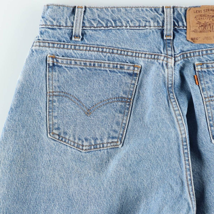 Levi's 560 Loose Fit Tapered Leg Orange Tab Tapered Denim Pants, Men's Size W34 (approx.), Vintage cotton blue type Vintage Second Hand