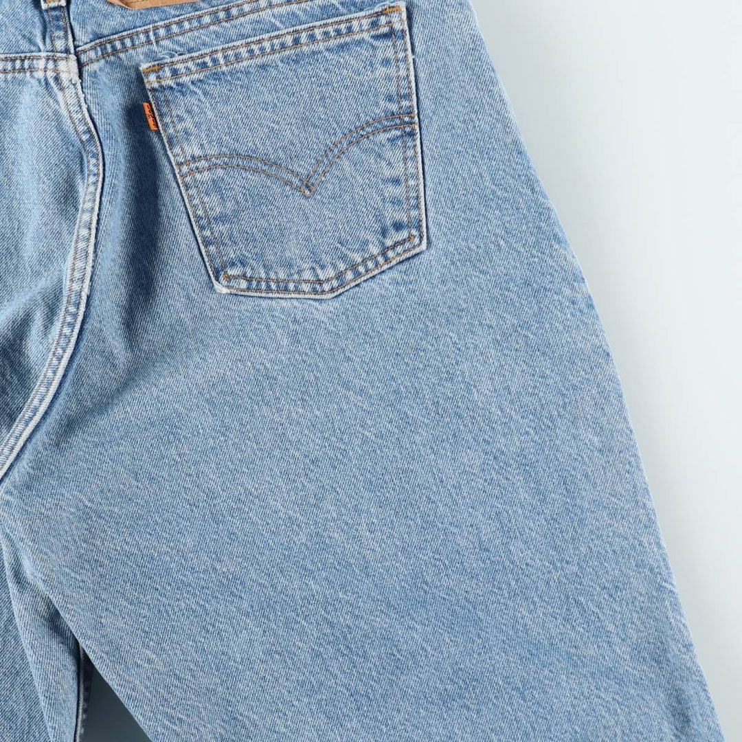 Levi's 560 Loose Fit Tapered Leg Orange Tab Tapered Denim Pants, Men's Size W34 (approx.), Vintage cotton blue type Vintage Second Hand