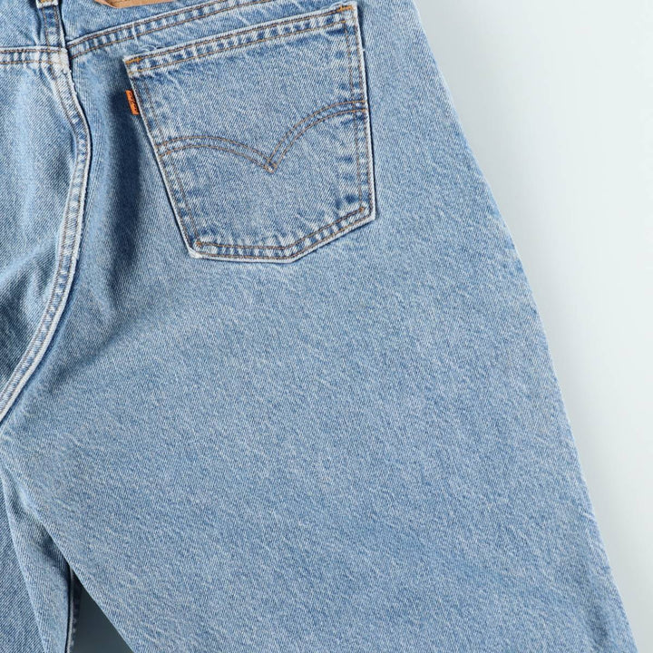Levi's 560 Loose Fit Tapered Leg Orange Tab Tapered Denim Pants, Men's Size W34 (approx.), Vintage cotton blue type Vintage Second Hand