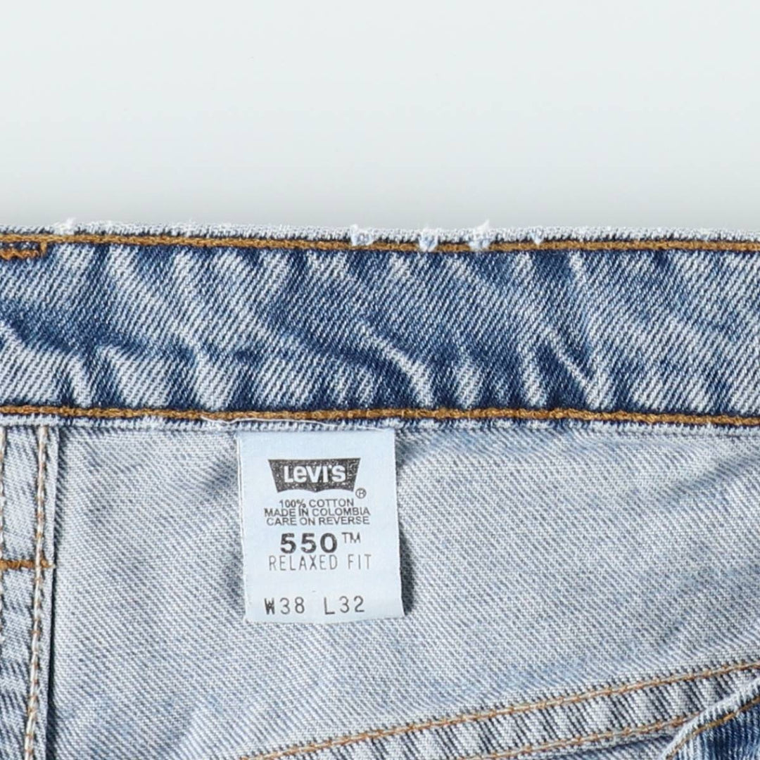 90'S Levi's 550-4891 Relaxed Fit Tapered Denim Pants, Men's W37 (approx.), Vintage cotton blue type Vintage Second Hand