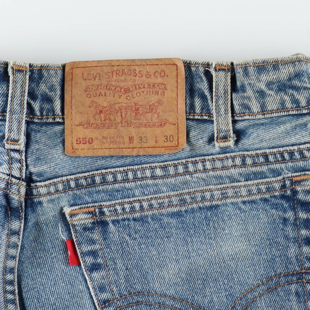 Levi's 550 Relaxed Fit Tapered Leg Denim Pants, Men's Size W31 (approx.), Vintage. unclear blue type Vintage Second Hand