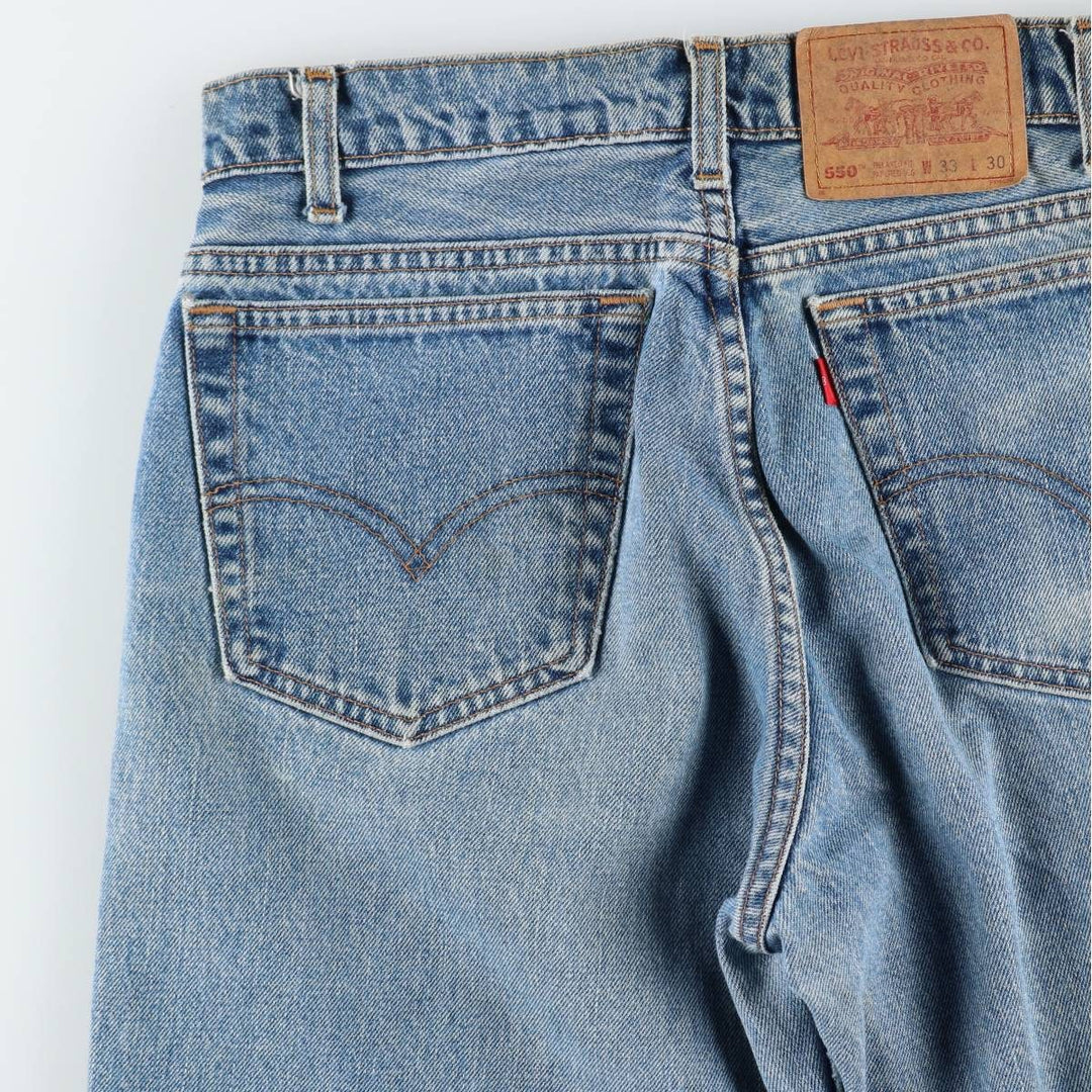 Levi's 550 Relaxed Fit Tapered Leg Denim Pants, Men's Size W31 (approx.), Vintage. unclear blue type Vintage Second Hand