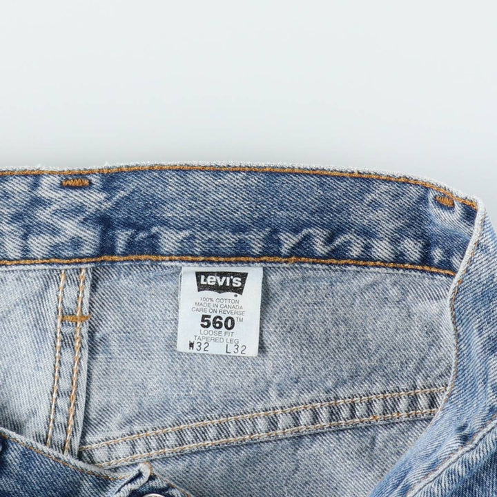 2000'S Levi's 560 Loose Fit Tapered Leg Denim Pants, Made in Canada, Men's Size W32 (approx.) cotton blue type Vintage Second Hand