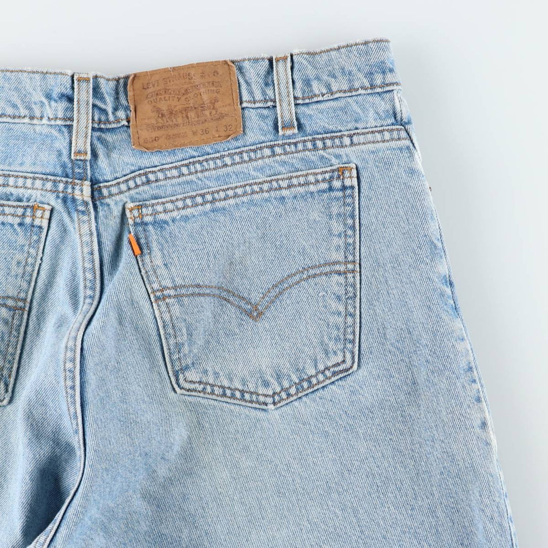 90s-00'S Levi's 550-4891 Relaxed Fit Papier-mâché Leg Orange Tab Tapered Denim Pants Men's W36 cotton blue type Vintage Second Hand