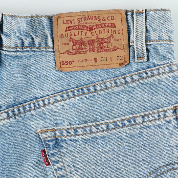 90'S Levi's 00550-4834 Relaxed Fit Tapered Denim Pants, Men's W32 (approx.), Vintage cotton blue type Vintage Second Hand
