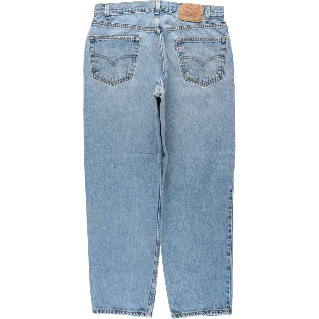 00'S Levi's 550 Relaxed Fit Tapered Denim Pants for Men, W35 cotton blue type Vintage Second Hand