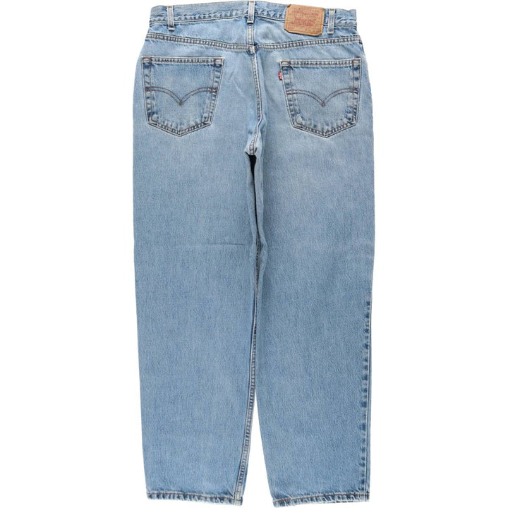 00'S Levi's 550 Relaxed Fit Tapered Denim Pants for Men, W35 cotton blue type Vintage Second Hand