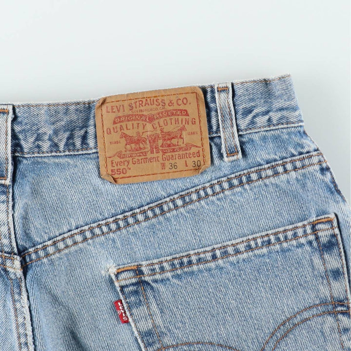 00'S Levi's 550 Relaxed Fit Tapered Denim Pants for Men, W35 cotton blue type Vintage Second Hand