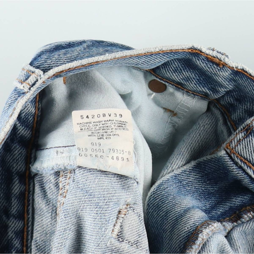 00'S Levi's 550 Relaxed Fit Tapered Denim Pants for Men, W35 cotton blue type Vintage Second Hand