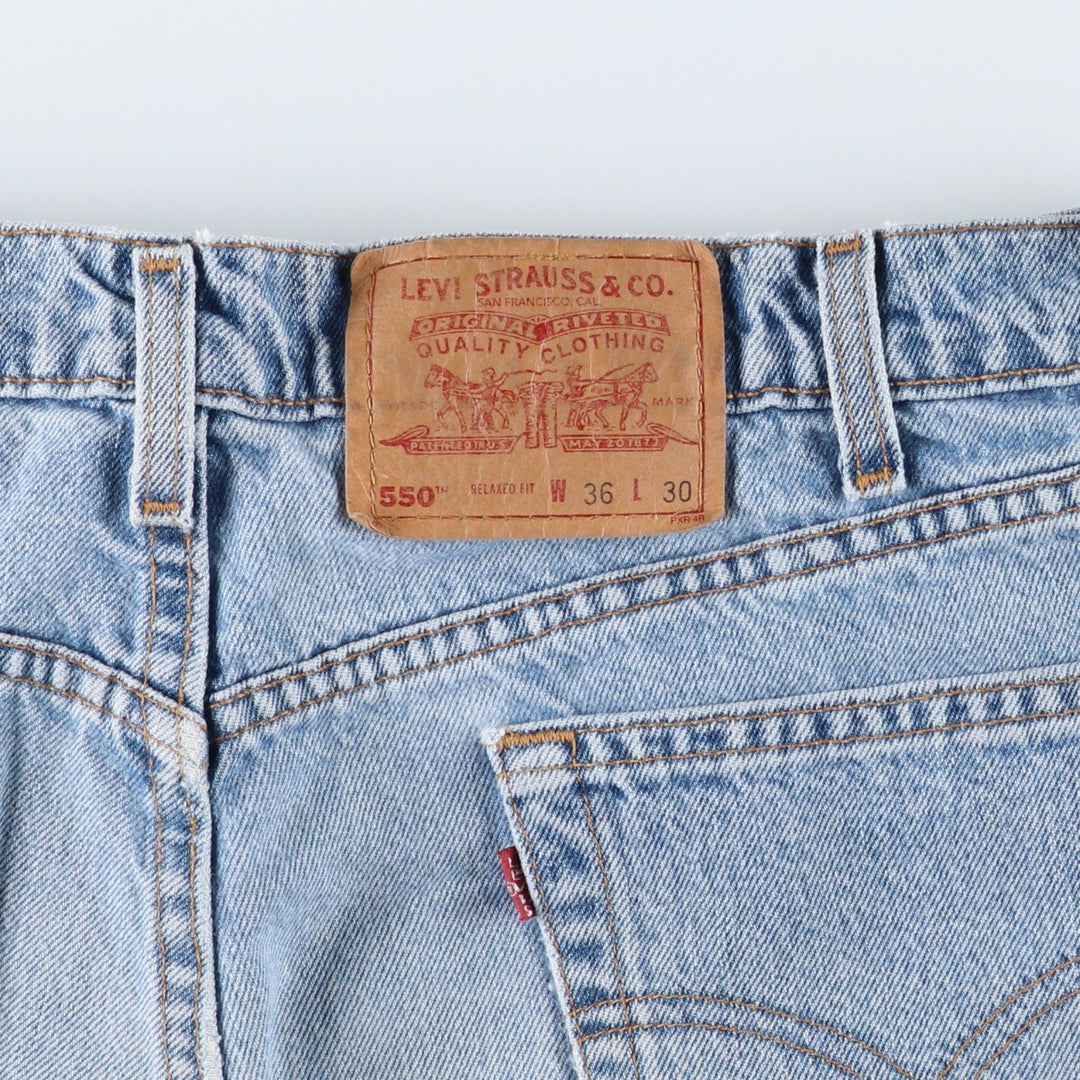 1990'S Levi's 00550-4891 Relaxed Fit Tapered Denim Pants, Made in USA, Men's W35 (approx.), Vintage cotton blue type Vintage Second Hand