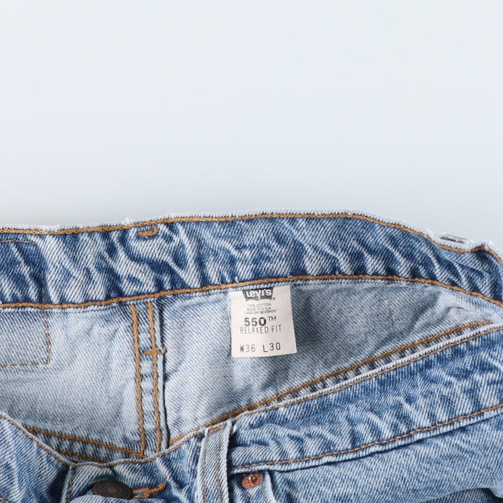 1990'S Levi's 00550-4891 Relaxed Fit Tapered Denim Pants, Made in USA, Men's W35 (approx.), Vintage cotton blue type Vintage Second Hand