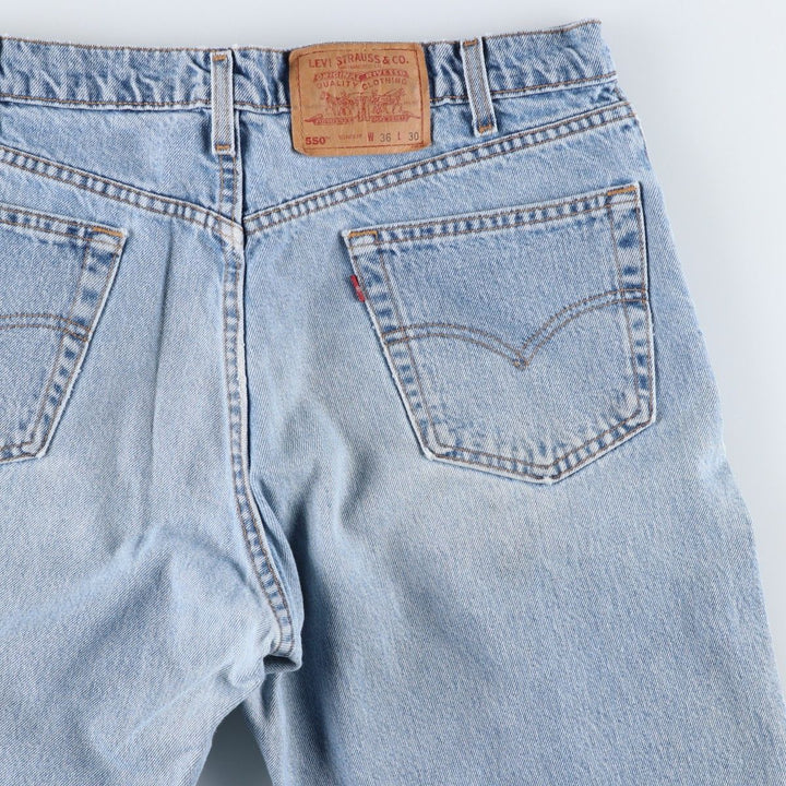 1990'S Levi's 00550-4891 Relaxed Fit Tapered Denim Pants, Made in USA, Men's W35 (approx.), Vintage cotton blue type Vintage Second Hand