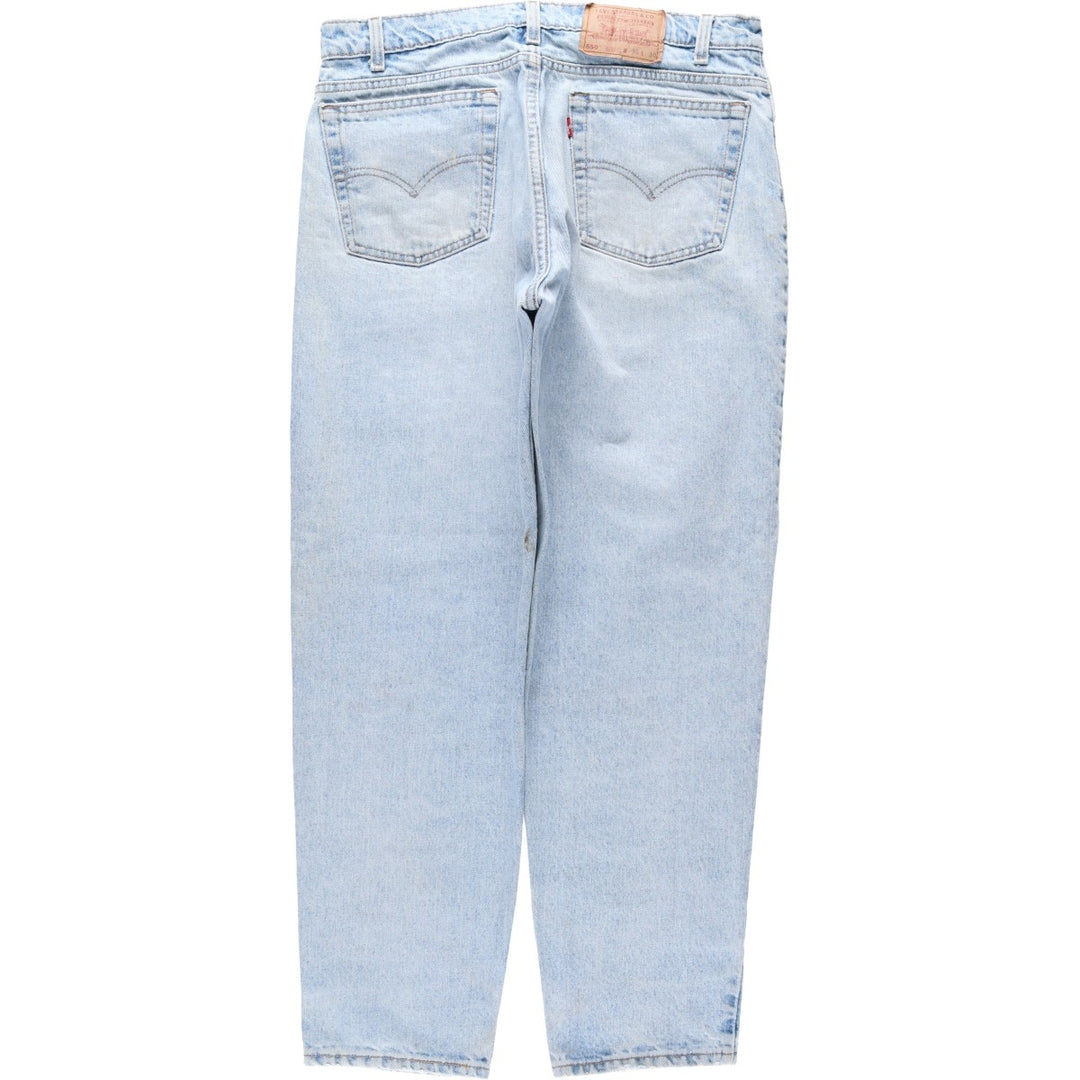 1990'S Levi's 550-4834 Relaxed Fit Tapered Leg Denim Pants, Made in USA, Men's Size W34 (approx.), Vintage cotton blue type Vintage Second Hand