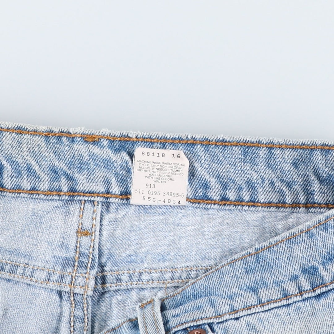 1990'S Levi's 550-4834 Relaxed Fit Tapered Leg Denim Pants, Made in USA, Men's Size W34 (approx.), Vintage cotton blue type Vintage Second Hand