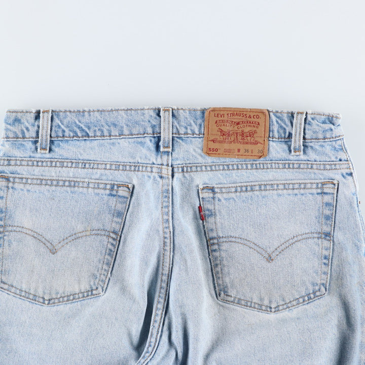1990'S Levi's 550-4834 Relaxed Fit Tapered Leg Denim Pants, Made in USA, Men's Size W34 (approx.), Vintage cotton blue type Vintage Second Hand