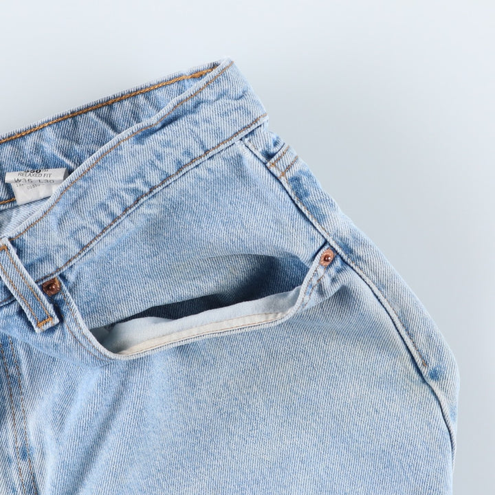 1990'S Levi's 00550-4834 Relaxed Fit Tapered Denim Pants, Made in USA, Men's Size W34 (approx.), Vintage cotton blue type Vintage Second Hand