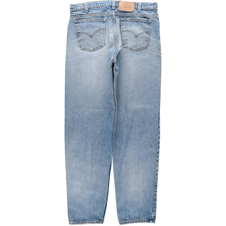 1990'S Levi's 550 Relaxed Fit Tapered Leg Orange Tab Tapered Denim Pants, Made in USA, Men's W36 (approx.) cotton blue type Vintage Second Hand