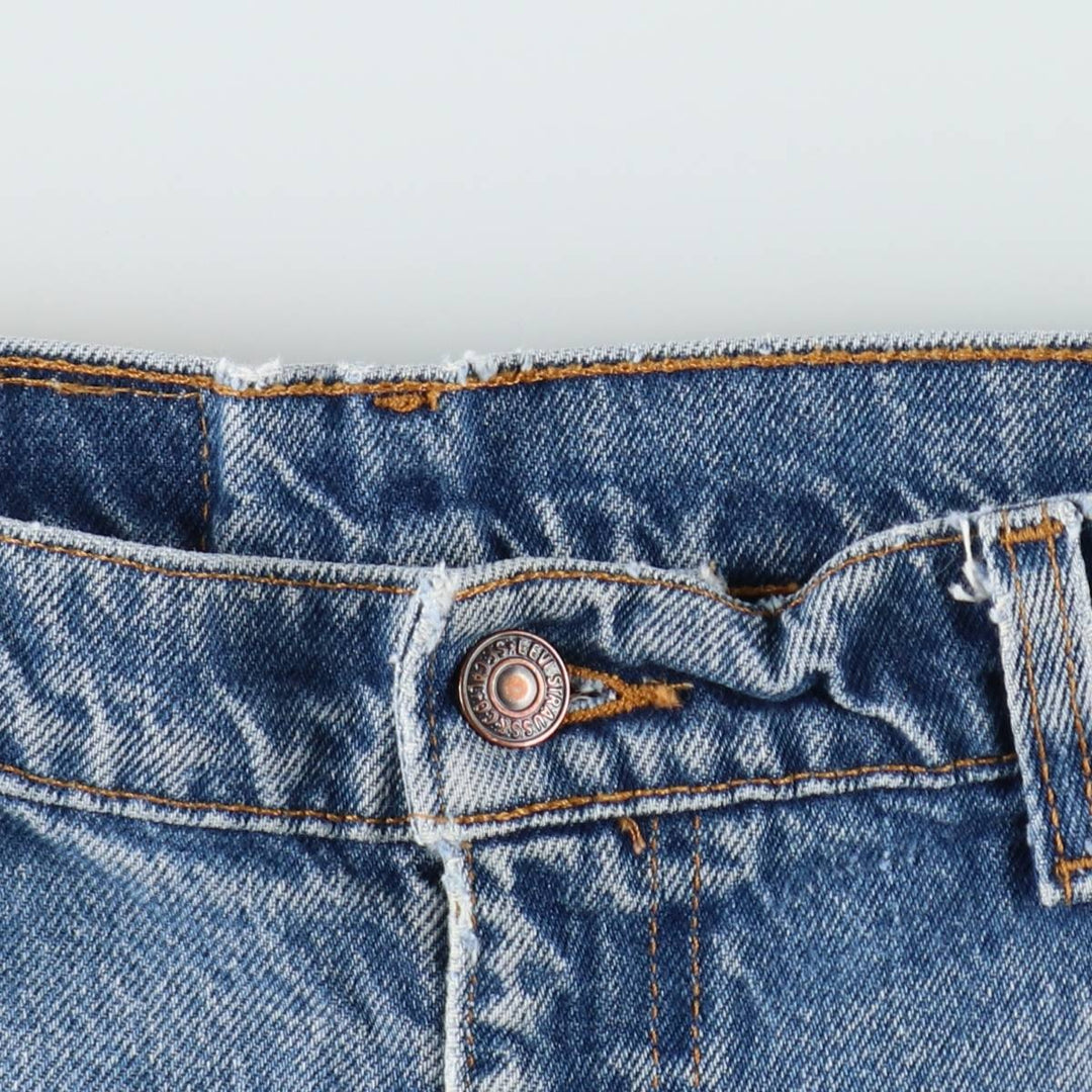 1990'S Levi's 550 Relaxed Fit Tapered Leg Orange Tab Tapered Denim Pants, Made in USA, Men's W36 (approx.) cotton blue type Vintage Second Hand
