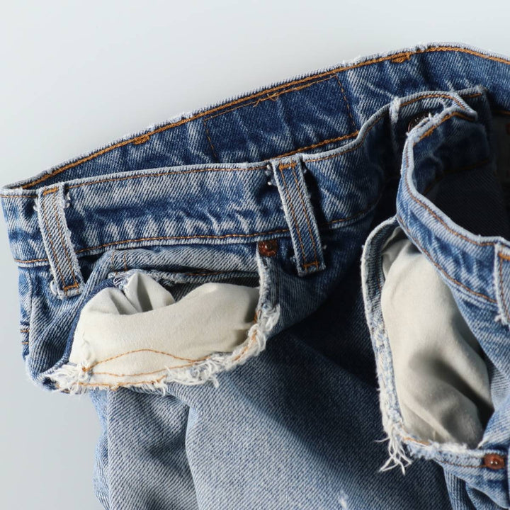 1990'S Levi's 550 Relaxed Fit Tapered Leg Orange Tab Tapered Denim Pants, Made in USA, Men's W36 (approx.) cotton blue type Vintage Second Hand