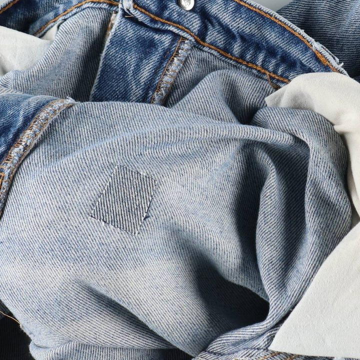 1990'S Levi's 550 Relaxed Fit Tapered Leg Orange Tab Tapered Denim Pants, Made in USA, Men's W36 (approx.) cotton blue type Vintage Second Hand