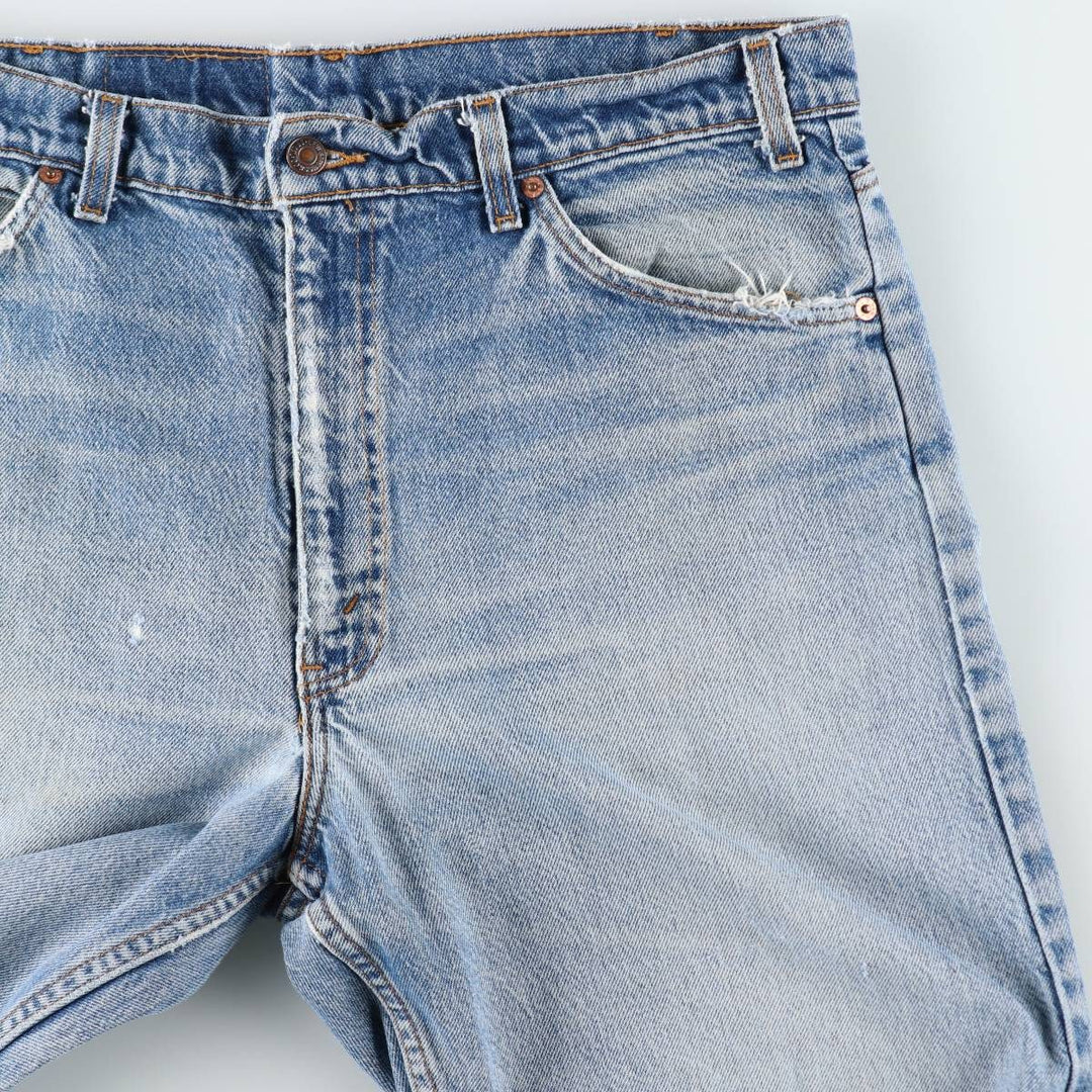 1990'S Levi's 550 Relaxed Fit Tapered Leg Orange Tab Tapered Denim Pants, Made in USA, Men's W36 (approx.) cotton blue type Vintage Second Hand
