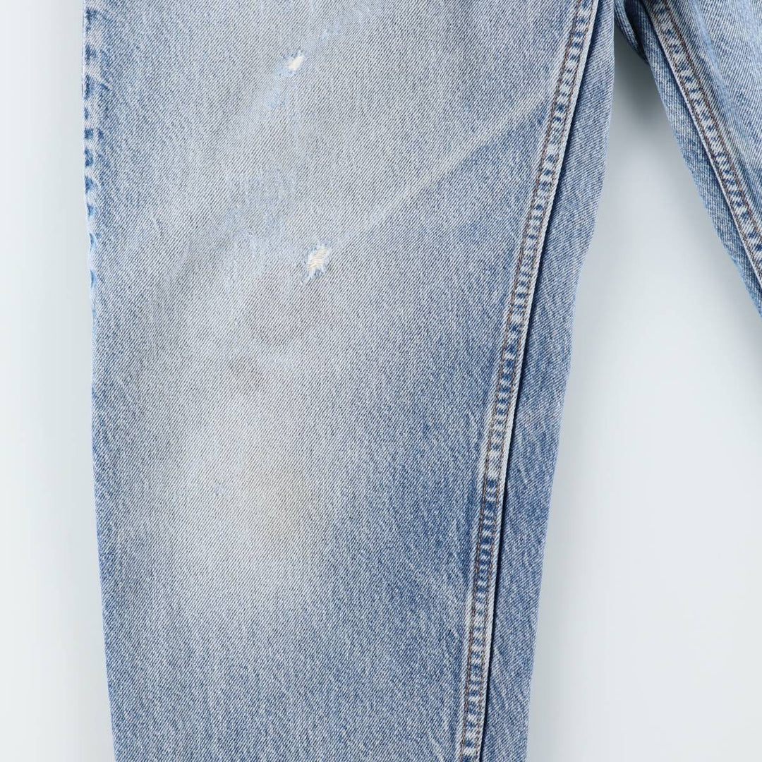 1990'S Levi's 550 Relaxed Fit Tapered Leg Orange Tab Tapered Denim Pants, Made in USA, Men's W36 (approx.) cotton blue type Vintage Second Hand