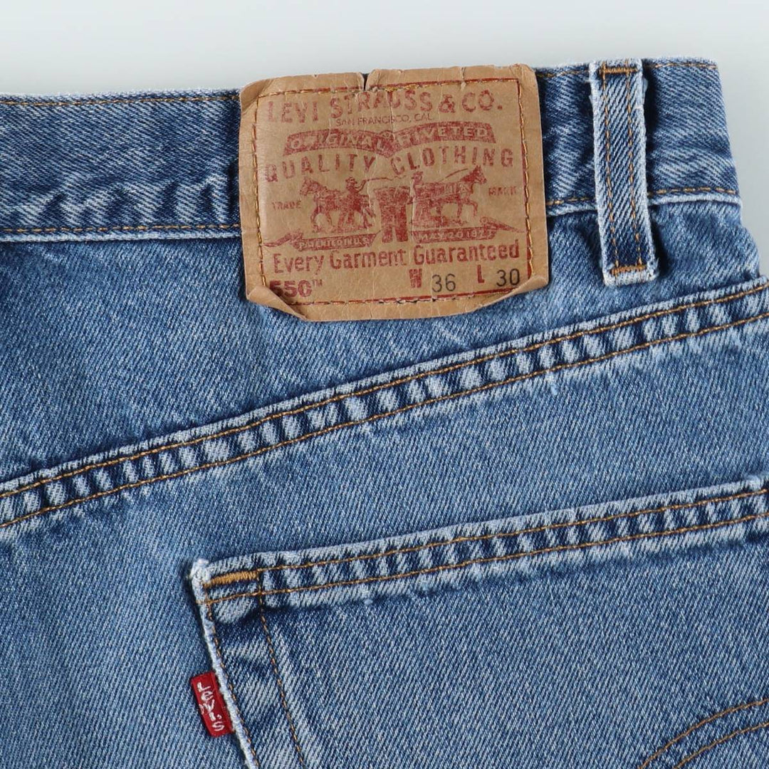00'S Levi's 550 Relaxed Fit Tapered Denim Pants Made in USA Men's W35 cotton blue type Vintage Second Hand