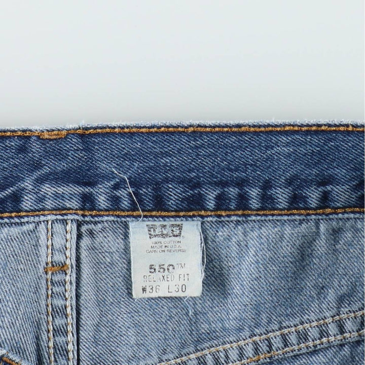 00'S Levi's 550 Relaxed Fit Tapered Denim Pants Made in USA Men's W35 cotton blue type Vintage Second Hand