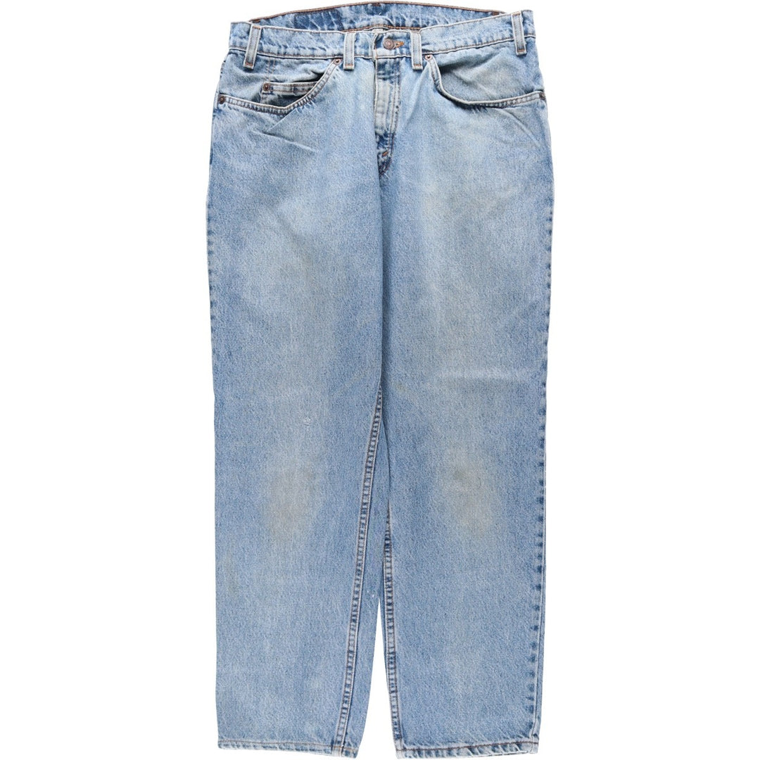 90'S Levi's Relaxed Fit Husky 40950-0214 Orange Tab Tapered Denim Pants, Made in USA, Men's W32, Vintage cotton blue type Vintage Second Hand