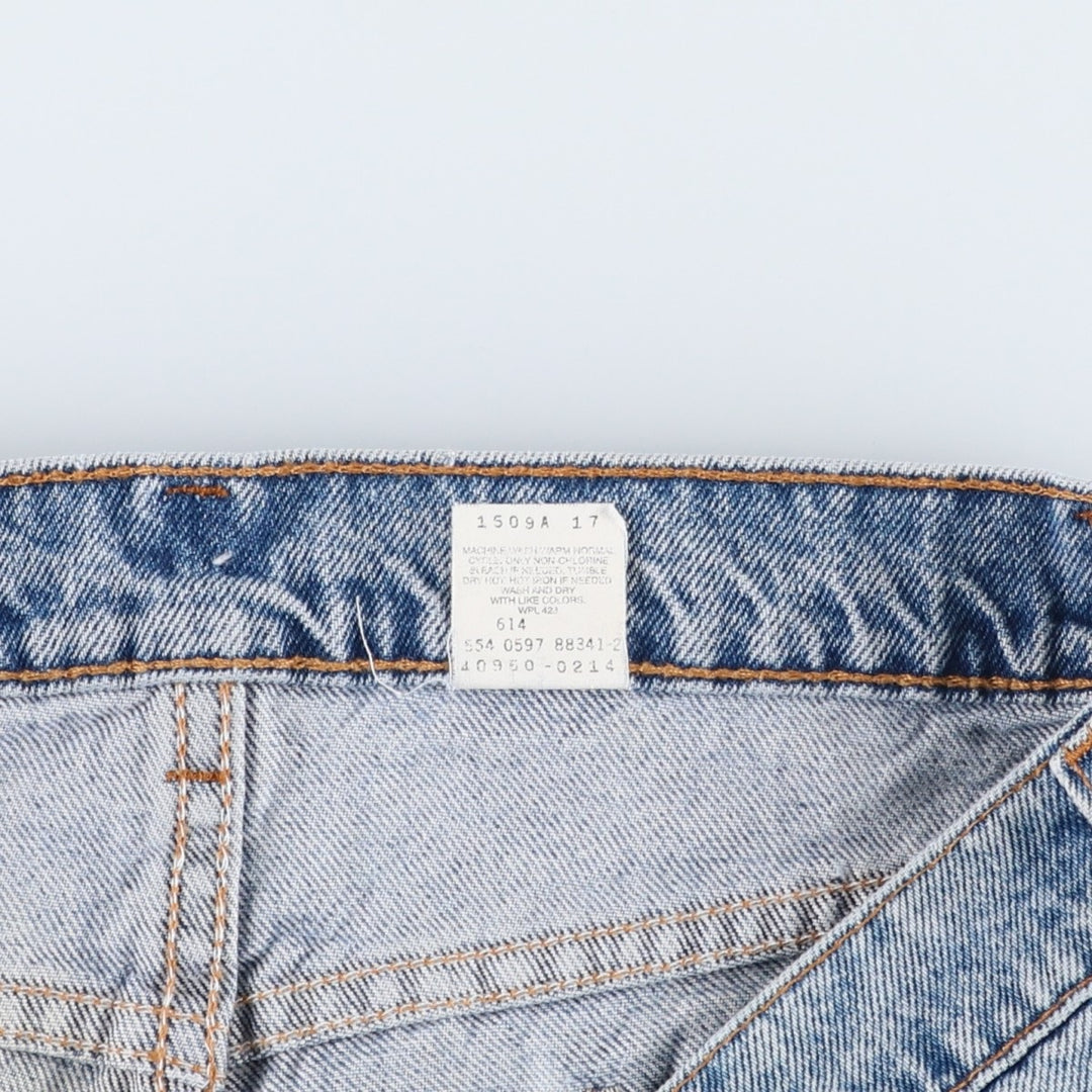 90'S Levi's Relaxed Fit Husky 40950-0214 Orange Tab Tapered Denim Pants, Made in USA, Men's W32, Vintage cotton blue type Vintage Second Hand