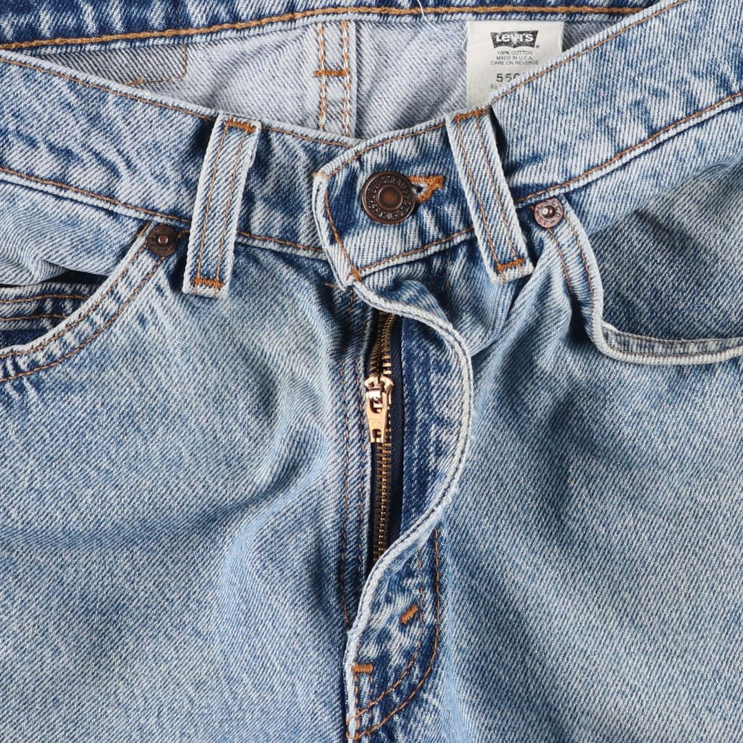 90'S Levi's Relaxed Fit Husky 40950-0214 Orange Tab Tapered Denim Pants, Made in USA, Men's W32, Vintage cotton blue type Vintage Second Hand