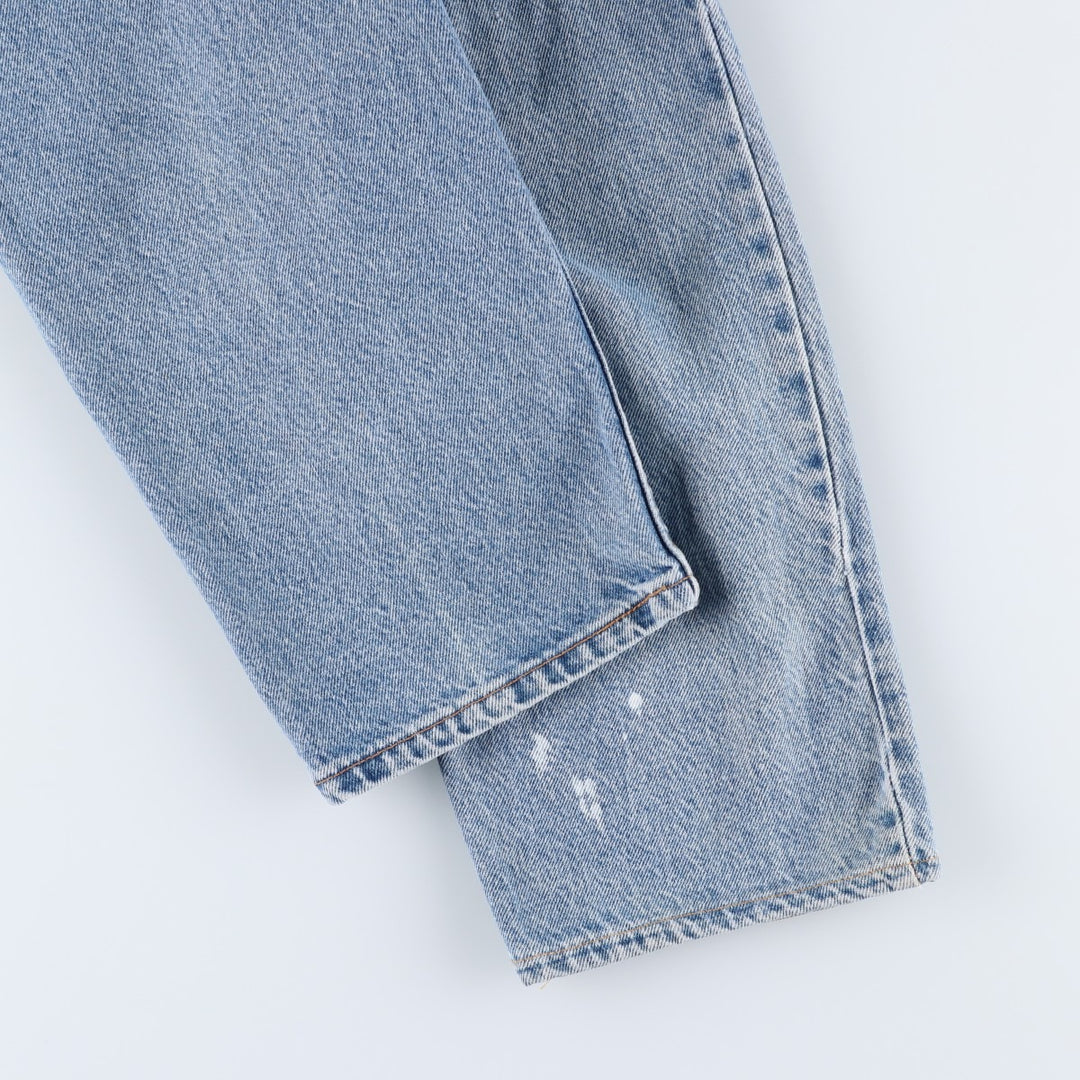 90'S Levi's Relaxed Fit Husky 40950-0214 Orange Tab Tapered Denim Pants, Made in USA, Men's W32, Vintage cotton blue type Vintage Second Hand