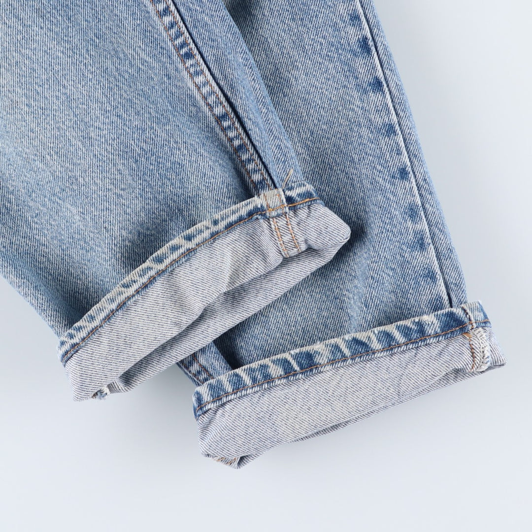 90'S Levi's Relaxed Fit Husky 40950-0214 Orange Tab Tapered Denim Pants, Made in USA, Men's W32, Vintage cotton blue type Vintage Second Hand