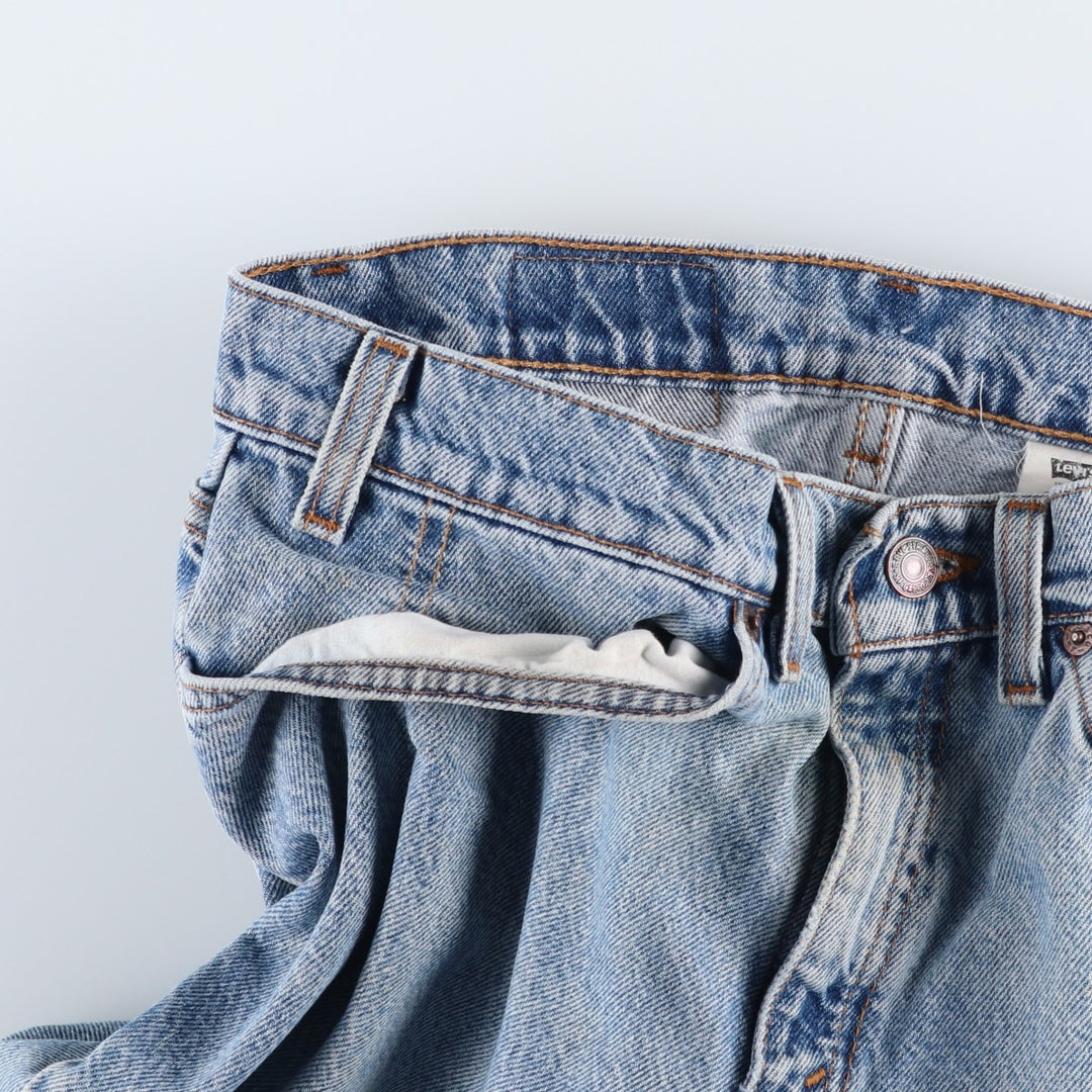90'S Levi's Relaxed Fit Husky 40950-0214 Orange Tab Tapered Denim Pants, Made in USA, Men's W32, Vintage cotton blue type Vintage Second Hand