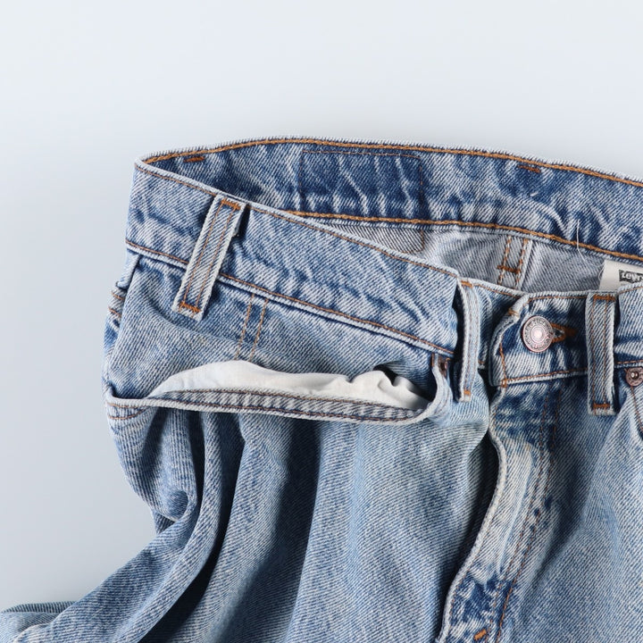 90'S Levi's Relaxed Fit Husky 40950-0214 Orange Tab Tapered Denim Pants, Made in USA, Men's W32, Vintage cotton blue type Vintage Second Hand