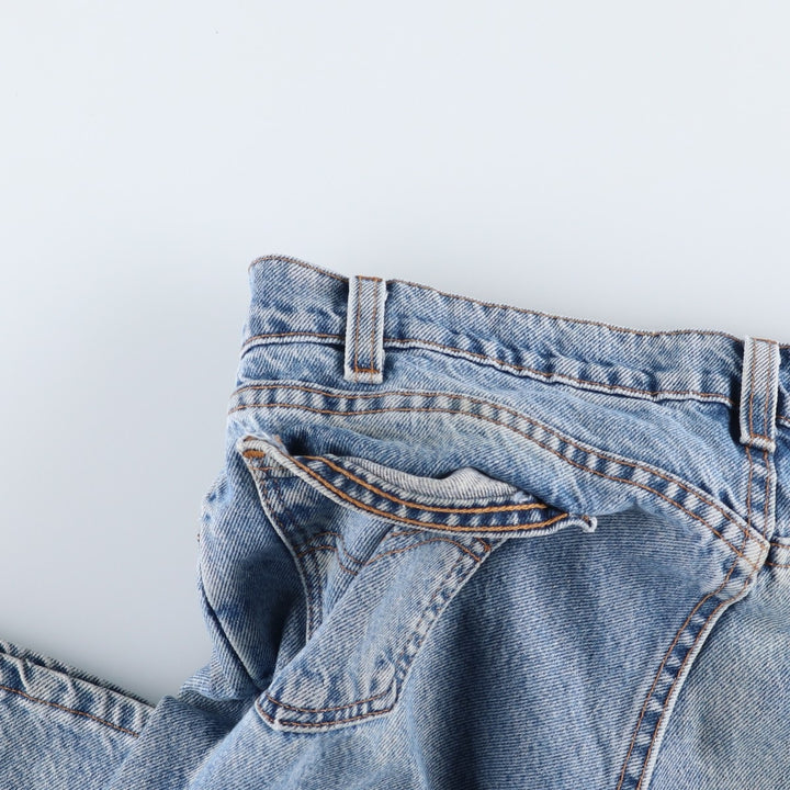 90'S Levi's Relaxed Fit Husky 40950-0214 Orange Tab Tapered Denim Pants, Made in USA, Men's W32, Vintage cotton blue type Vintage Second Hand
