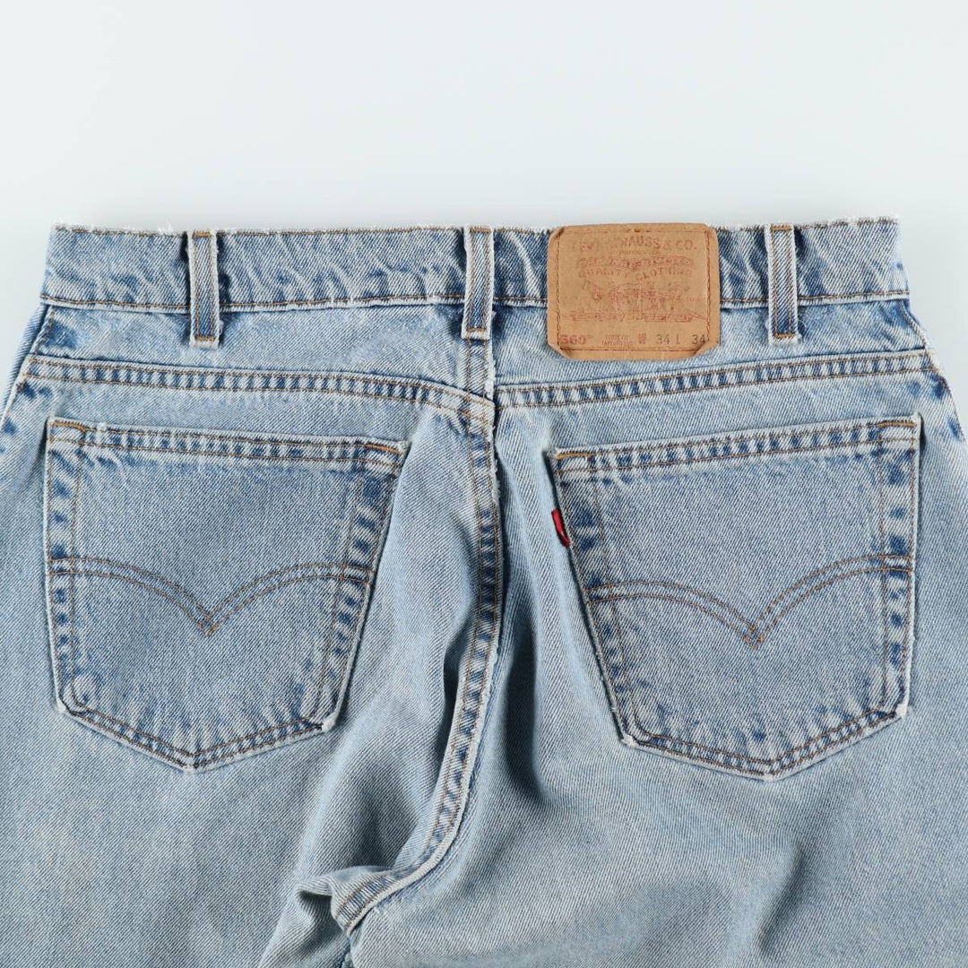 90'S Levi's 560 LOOSE FIT TAPERED LEG Tapered Denim Pants Made in USA Men's W33 Vintage cotton blue type Vintage Second Hand