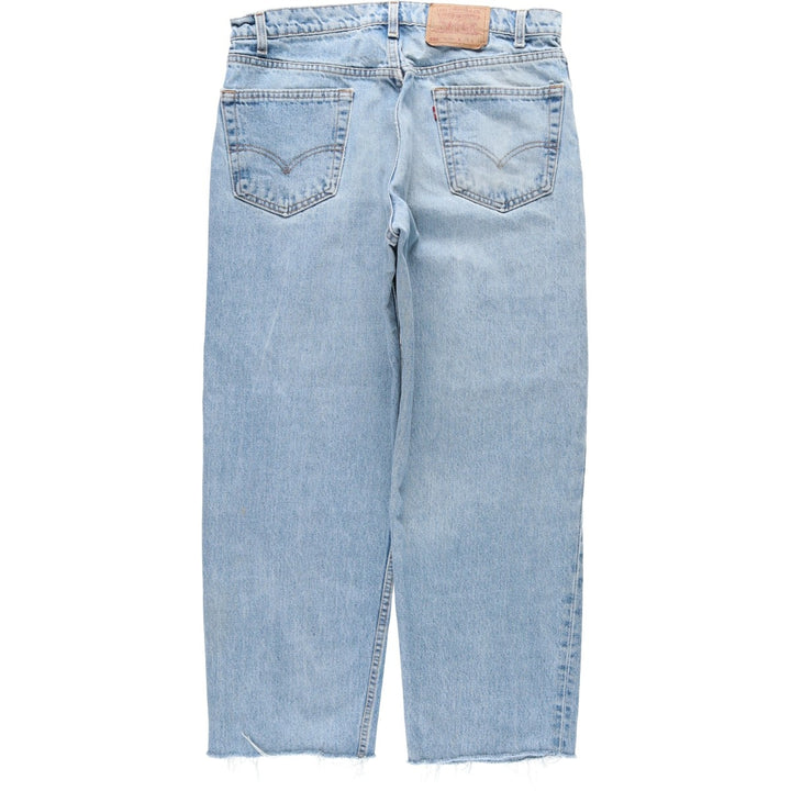 1990'S Levi's 550-4891 Relaxed Fit Tapered Denim Pants, Made in USA, Men's W35 (approx.), Vintage cotton blue type Vintage Second Hand