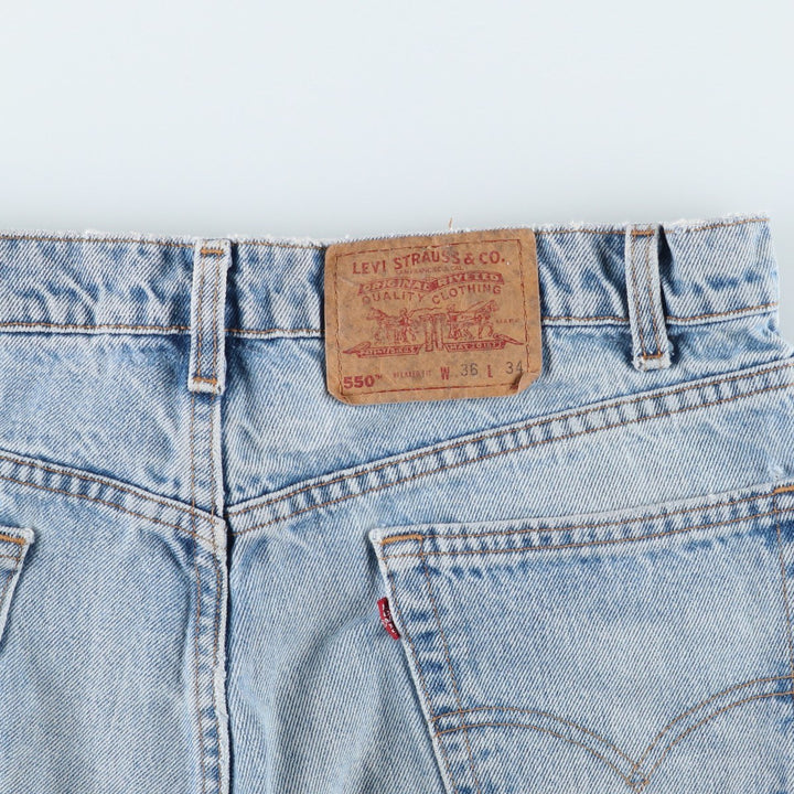 1990'S Levi's 550-4891 Relaxed Fit Tapered Denim Pants, Made in USA, Men's W35 (approx.), Vintage cotton blue type Vintage Second Hand