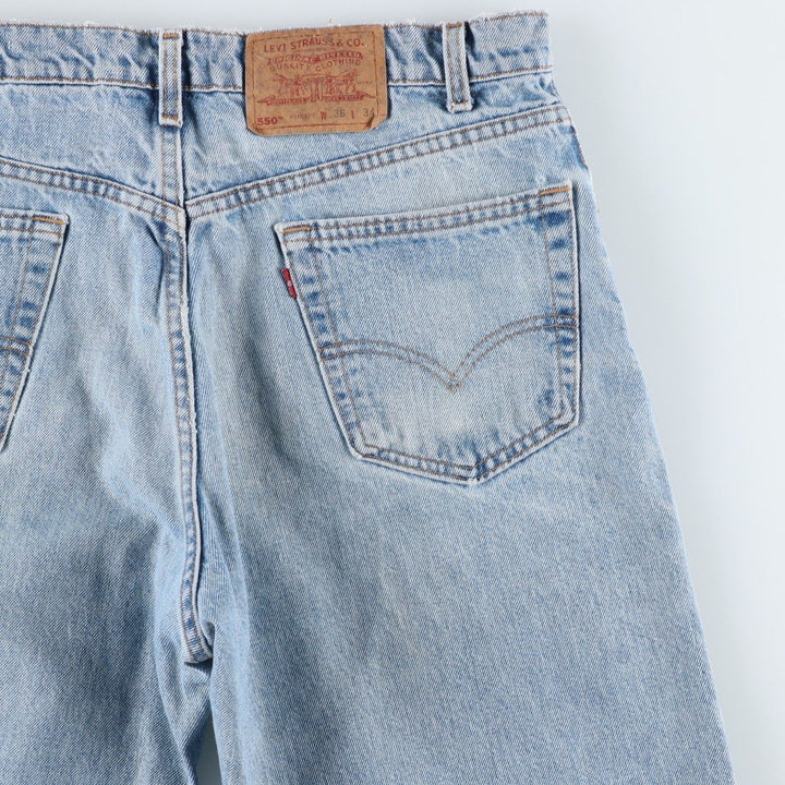 1990'S Levi's 550-4891 Relaxed Fit Tapered Denim Pants, Made in USA, Men's W35 (approx.), Vintage cotton blue type Vintage Second Hand