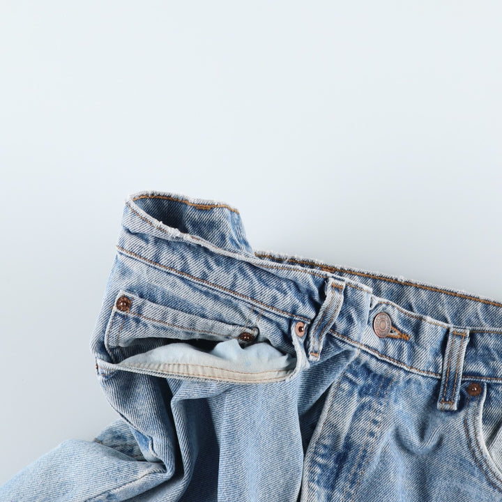 1990'S Levi's 550-4891 Relaxed Fit Tapered Denim Pants, Made in USA, Men's W35 (approx.), Vintage cotton blue type Vintage Second Hand