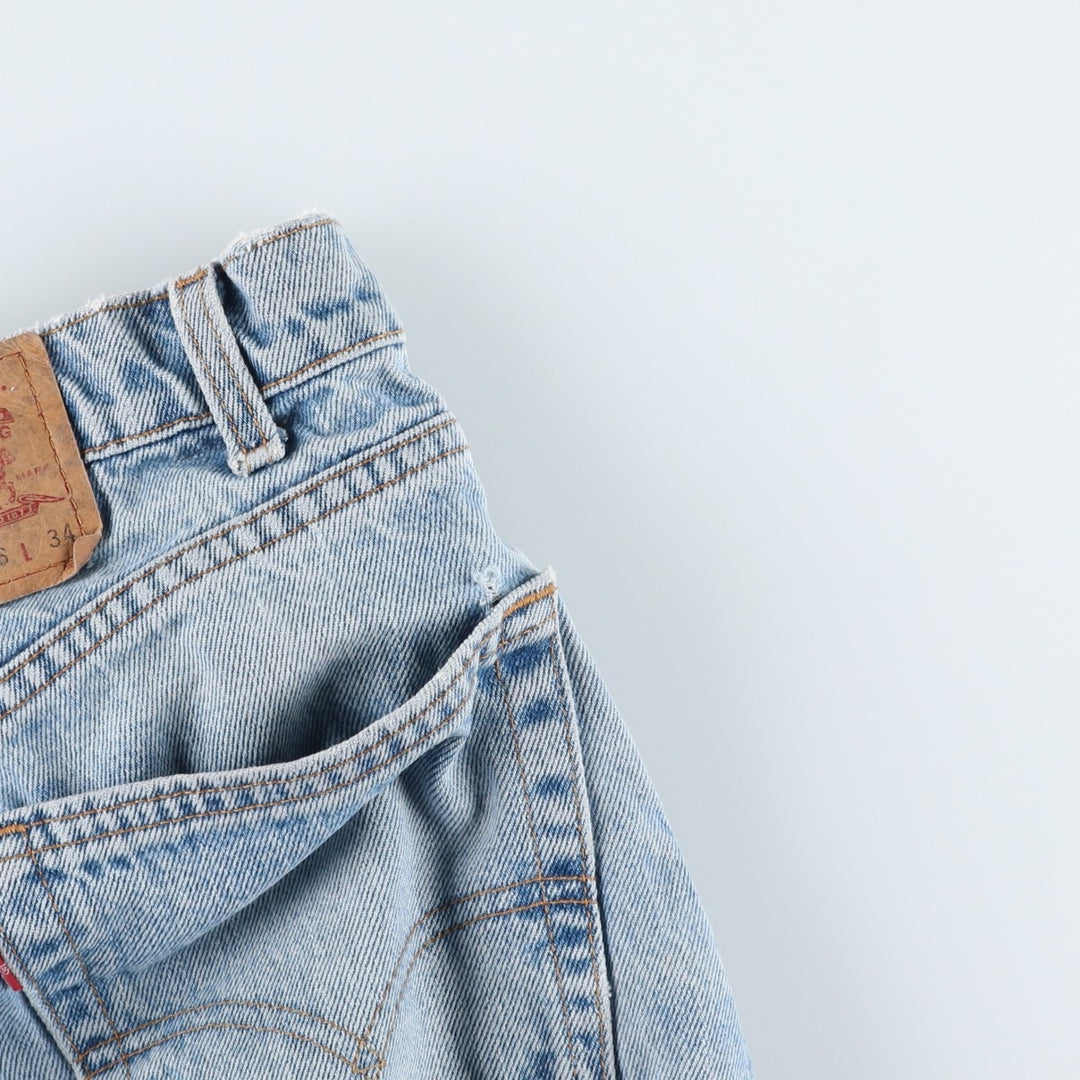 1990'S Levi's 550-4891 Relaxed Fit Tapered Denim Pants, Made in USA, Men's W35 (approx.), Vintage cotton blue type Vintage Second Hand
