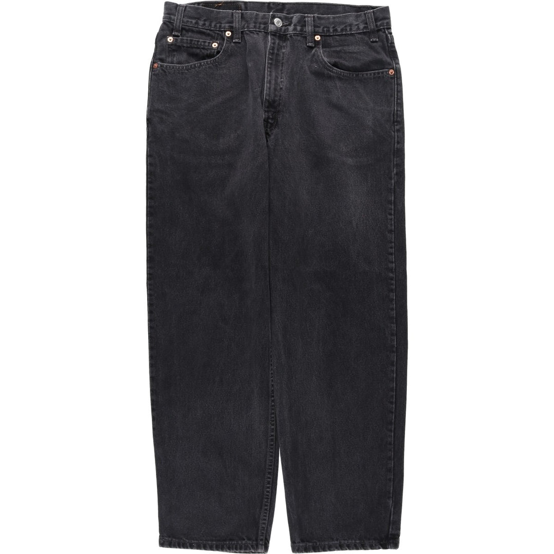 90'S Levi's 550 Relaxed Fit Tapered Black Denim Pants, Made in Canada, Men's Size 34, Vintage cotton black type Vintage Second Hand